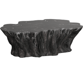 Perspective view of Clayhill 54" Coffee Table, Black Onyx