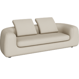 Perspective view of Americano Sofa, 95" Standard, Pecora Cream