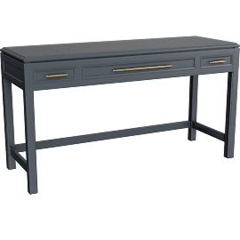 Perspective view of Loft 55 Wide 3-Drawer Wood Entryway Console Table, Storage, Drawers