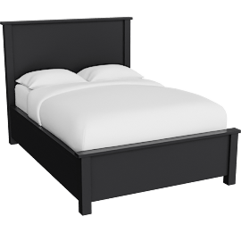 Perspective view of Felipe Black Full Platform Bed