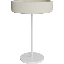 Perspective view of Cohen lamp, 28h, Satin white/white shade