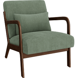 Perspective view of Langston Accent Chair, Green
