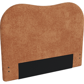 Perspective view of Curve Dipped Rust Full Uph Headboard