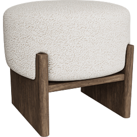 Perspective view of Kirby Accent Stool