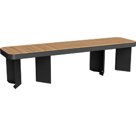 Perspective view of Cohort Picnic Seat - 1755w x 440d x 420h