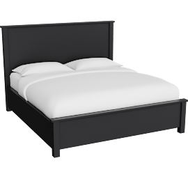 Perspective view of Felipe Black King Platform Bed