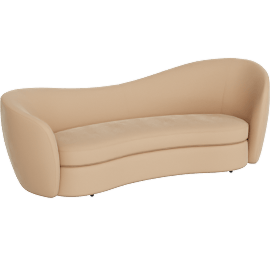 Perspective view of LT Salon SOFA, Chestnut