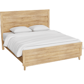 Perspective view of Ranier Natural California King Panel Bed