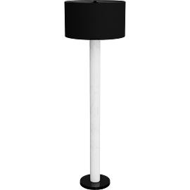 Perspective view of Brixton Floor Lamp, Black shade