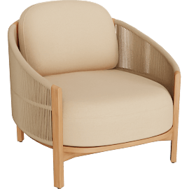 Perspective view of Softlands Outdoor Lounge Chair