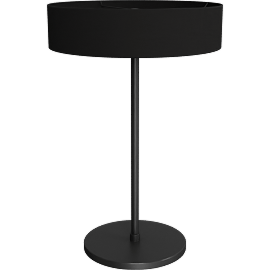 Perspective view of Cohen lamp, 28h, Satin black/ black shade