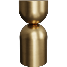 Perspective view of Chrono Side Table Gold