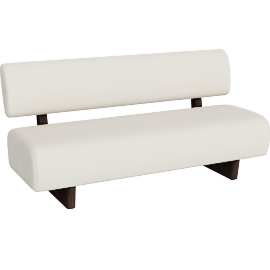 Perspective view of Beau 66" Armless Bench