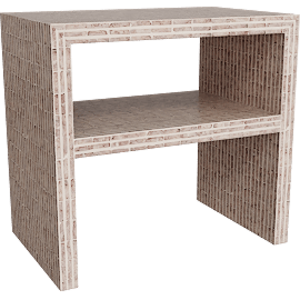 Perspective view of Cruz Capiz Shell Nightstand, Lavender