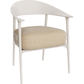 Perspective view of Nia Outdoor Dining Chair