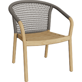 Perspective view of Kaia Outdoor Dining Chair, Graphite