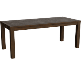 Perspective view of Benni 79 Brown Rectangular Dining Room Table