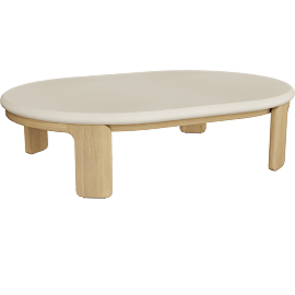 Perspective view of Anami 56" Outdoor Coffee Table