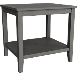 Perspective view of Chelsey Carbon 24 Wide Rectangle Wood End Table, Shelf