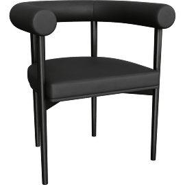 Perspective view of Sorrento Dining Chair, Black