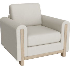 Perspective view of Tolle Beige Chair