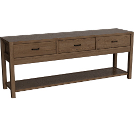 Perspective view of Kai II 78 Brown Oak 78 Entryway Console Table