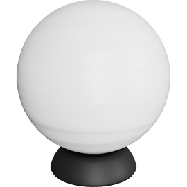 Perspective view of Osiris globe table lamp, Graphite