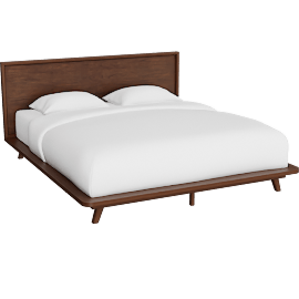 Perspective view of Pinecrest California King Wood Platform Bed