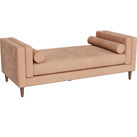 Perspective view of Monaco 75 Apricot Chaise Lounge