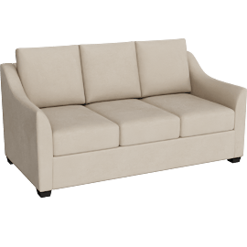 Perspective view of Porthos II Sand 72 Full Sleeper Sofa With Memory Foam Mattress
