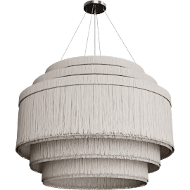 Perspective view of Romilly Tiered Chandelier, Silver
