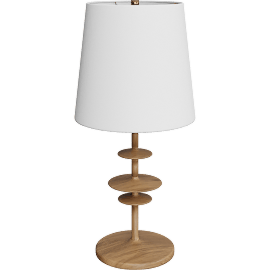 Perspective view of Parks table lamp, Rye