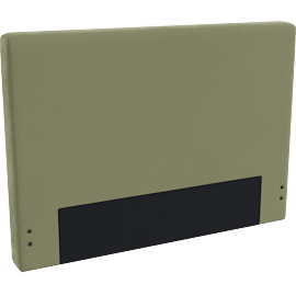 Perspective view of Rectangle Sage Corduroy Queen Uph Headboard