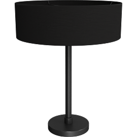 Perspective view of Cohen lamp, 18h, Satin black/ black shade