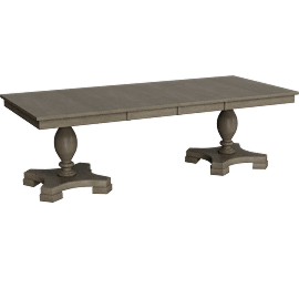 Perspective view of Wallen Grey Oak Dining Table