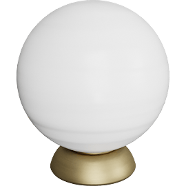 Perspective view of Osiris globe table lamp, Brushed Gold