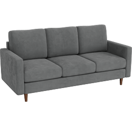Perspective view of Bradley II 81 Sofa, Charcoal