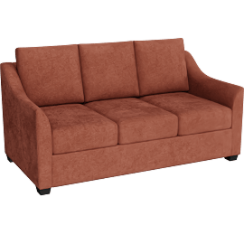 Perspective view of Porthos II 72 Full Sleeper Sofa With Memory Foam Mattress, Cinnamon