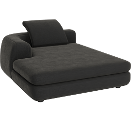 Perspective view of AMERICANO - WIDE CHAISE SHORT LAF - DEEP