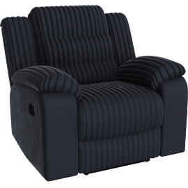 Perspective view of Alesia Glider Recliner, Lays Flat, Black