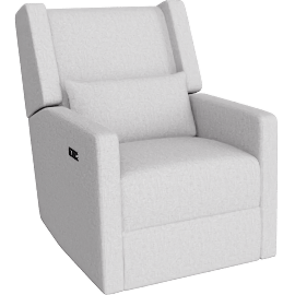 Perspective view of Aletta Grey 39" Power Swivel Glider Recliner