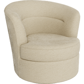 Perspective view of Vina Swivel Barrel Arm Chair, Tan