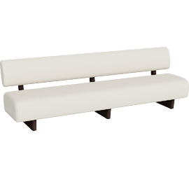 Perspective view of Beau 102" Armless Bench