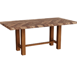 Perspective view of Gilly Brown Dining Table