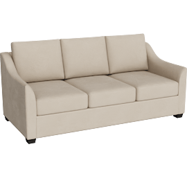 Perspective view of Porthos II Sand 80 Sofa