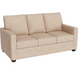 Perspective view of Aramis II 73 Full Sleeper Sofa With Memory Foam Mattress, Sand