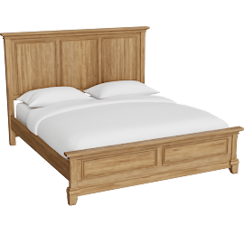 Perspective view of Rosalinda Brown King Panel Bed