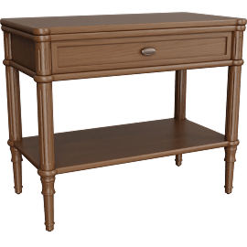Perspective view of Toulouse 1 Dr Nightstand, Oak