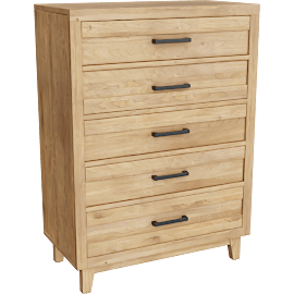 Perspective view of Ranier Natural II 5 Drawer Chest
