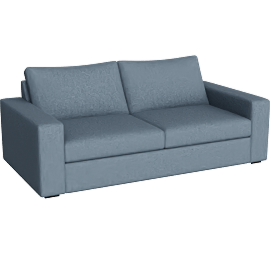 Perspective view of Araceli II French Blue Loveseat